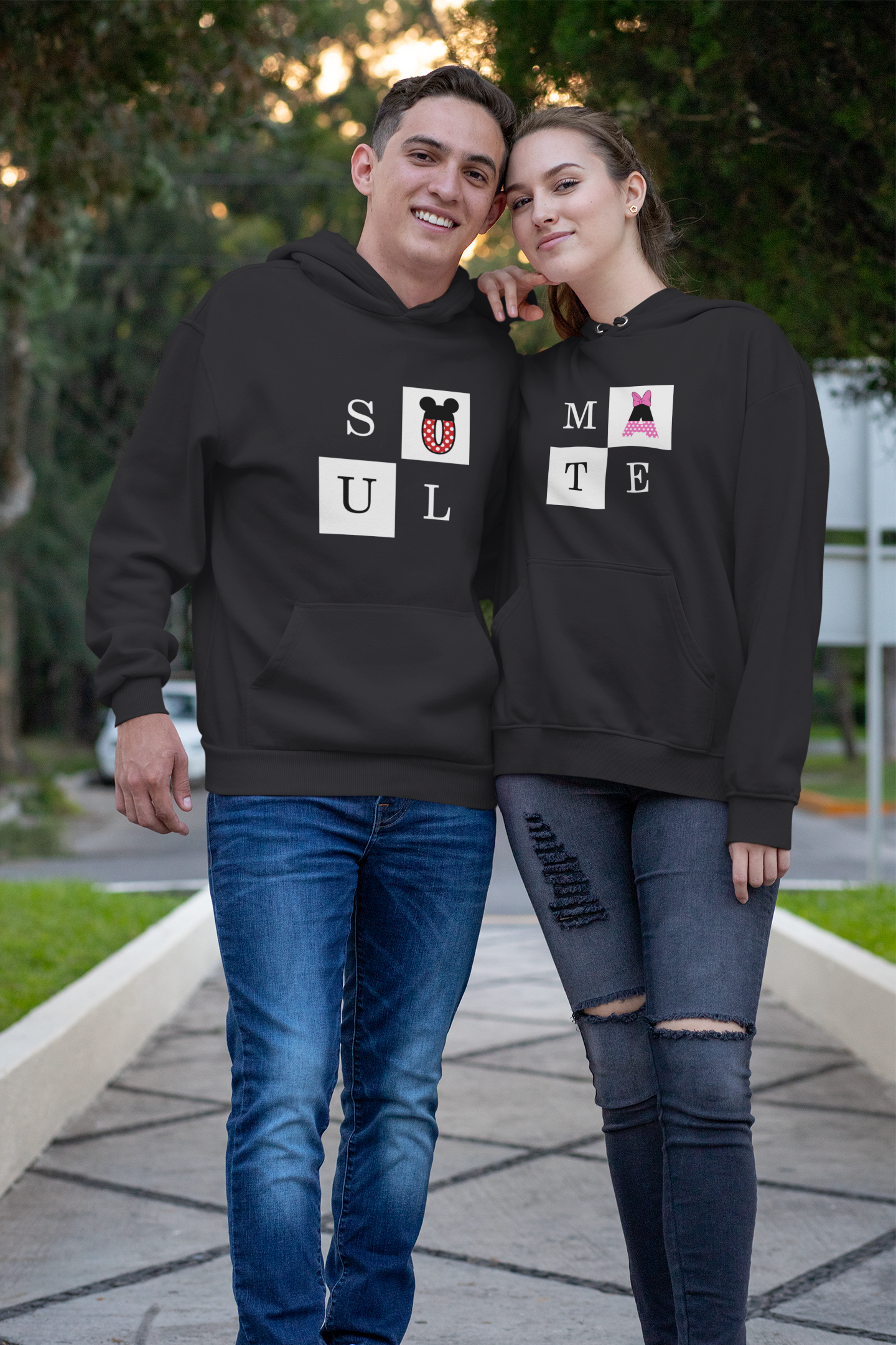 Soulmate Couple Hoodie-FunkyTeesClub