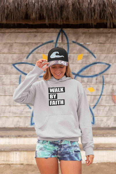 Walk By Faith Hoodies for Women-FunkyTeesClub