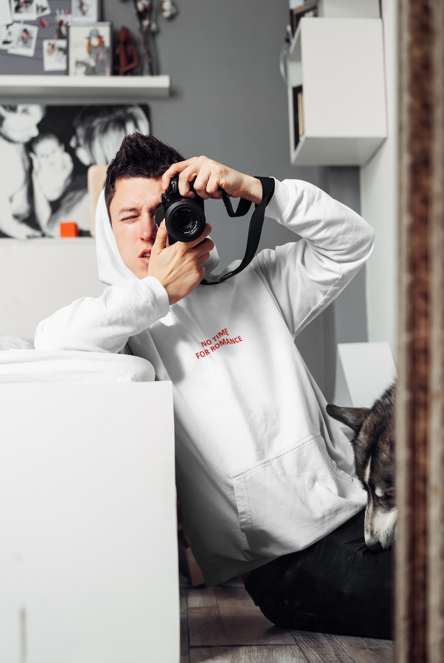 No Time For Romance Men Hoodies-FunkyTeesClub