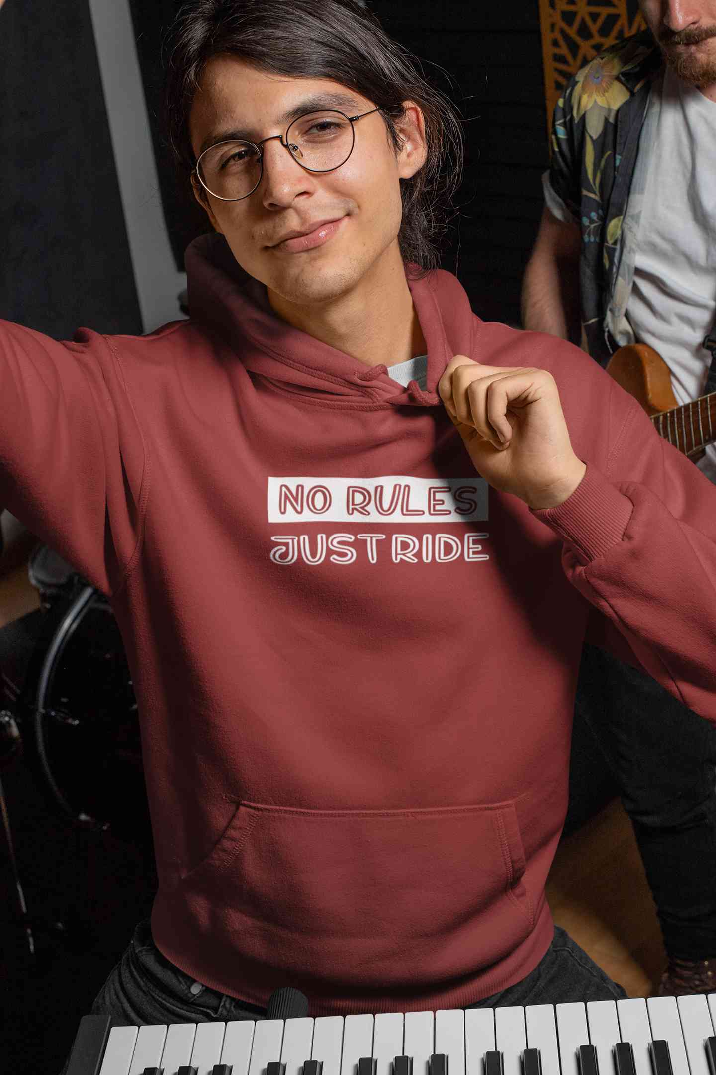 No Rules Just Ride Men Hoodies-FunkyTeesClub