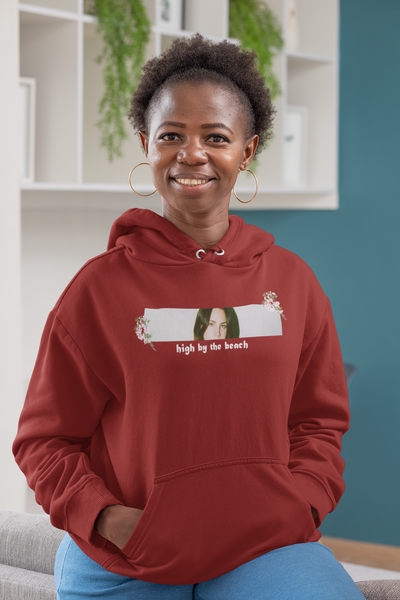 High By The Beach Hoodies for Women-FunkyTeesClub