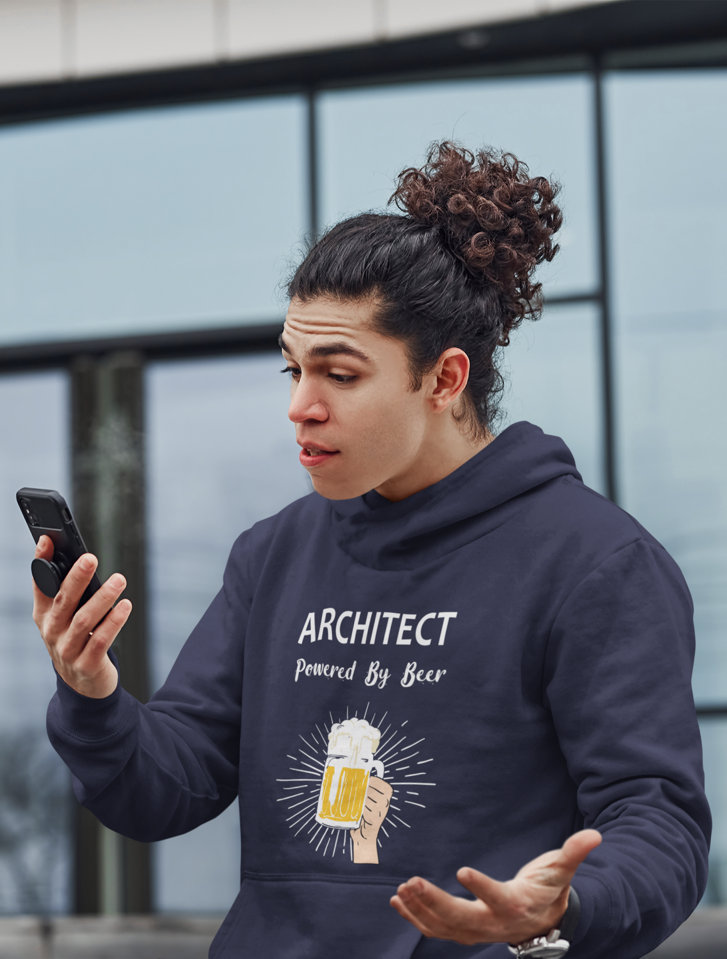 Beer Architect Profession Men Hoodies-FunkyTeesClub