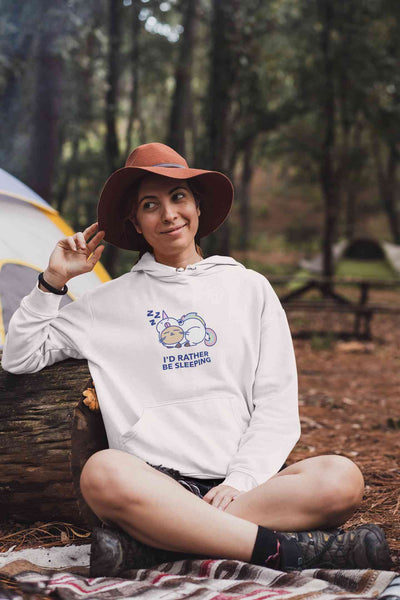 I Had Rather Be Sleeping Typography Hoodies for Women-FunkyTeesClub