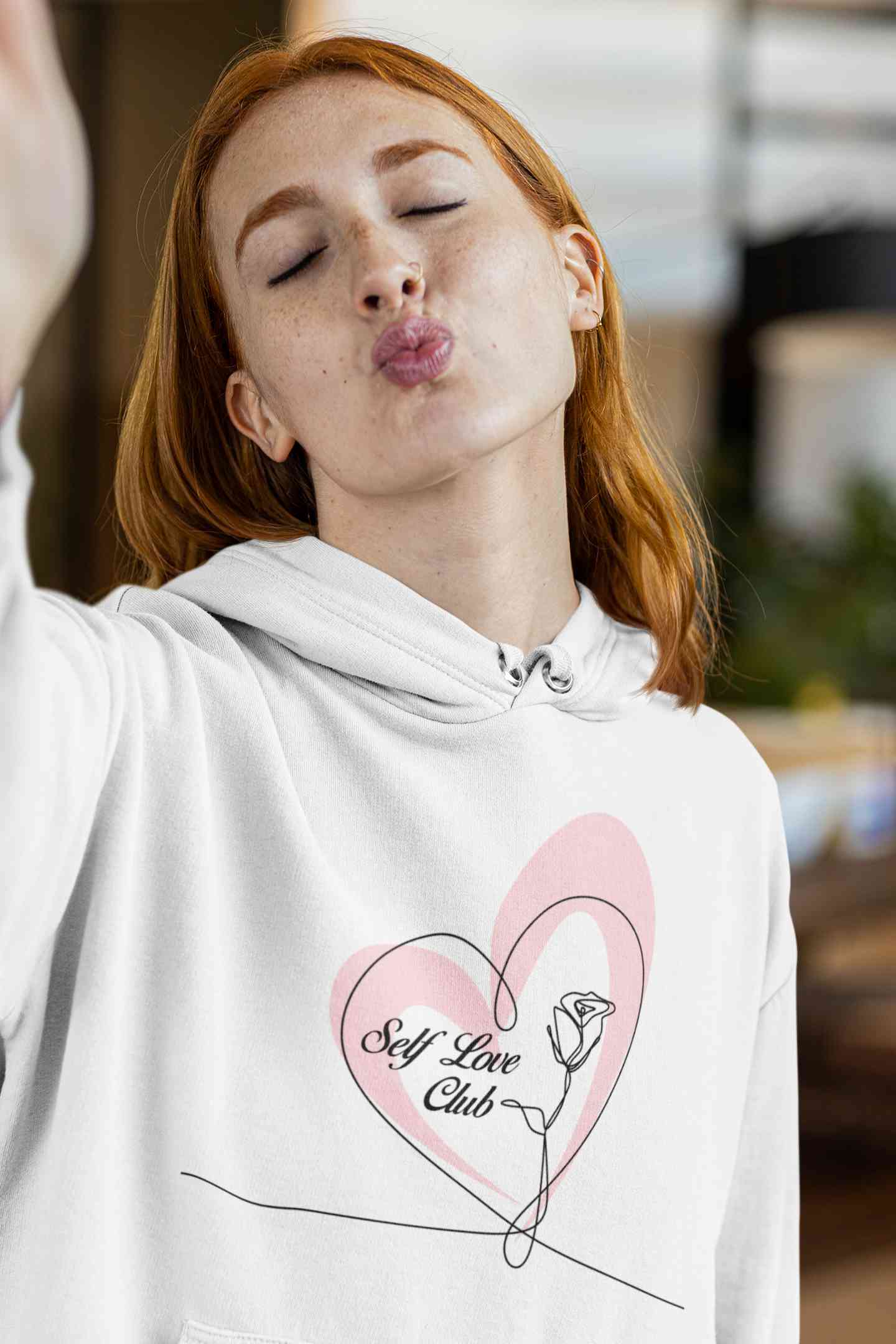 Self Love Club Hoodies for Women-FunkyTeesClub