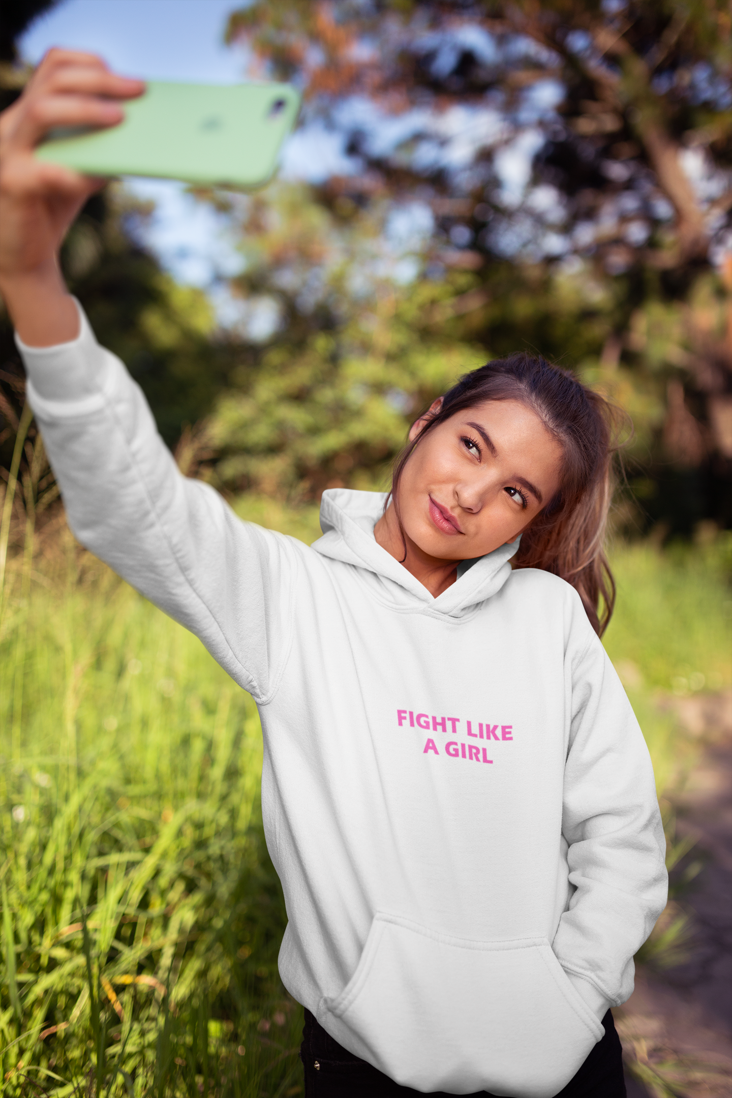 Fight like A Girl Hoodies for Women-FunkyTeesClub