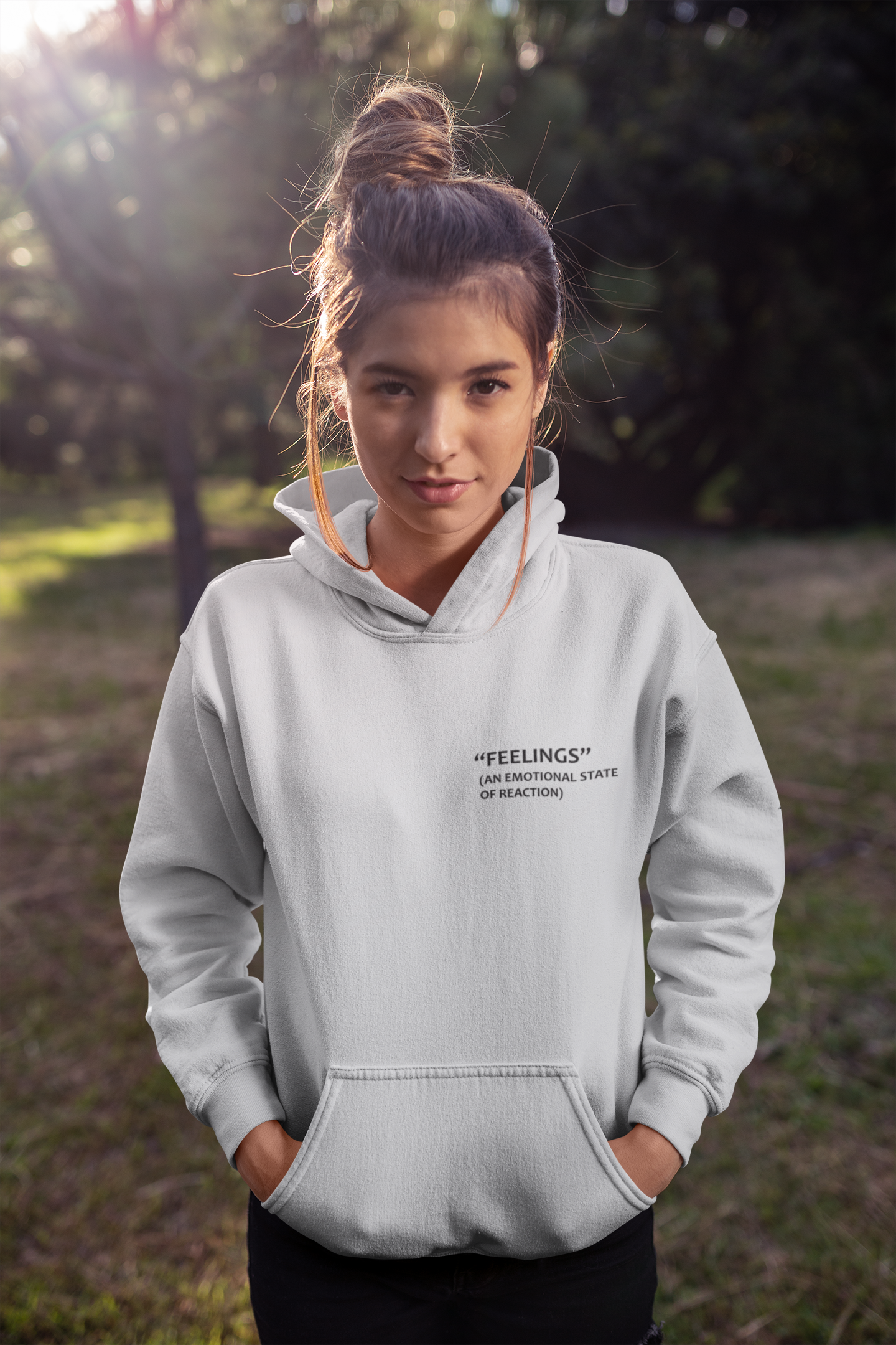 Feelings An Emotional State Of Reaction Hoodies for Women-FunkyTeesClub