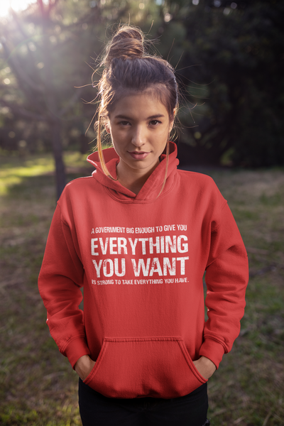 Libertarian Anti Socialism Government Political Philosophy Anti Government Hoodies for Women-FunkyTeesClub