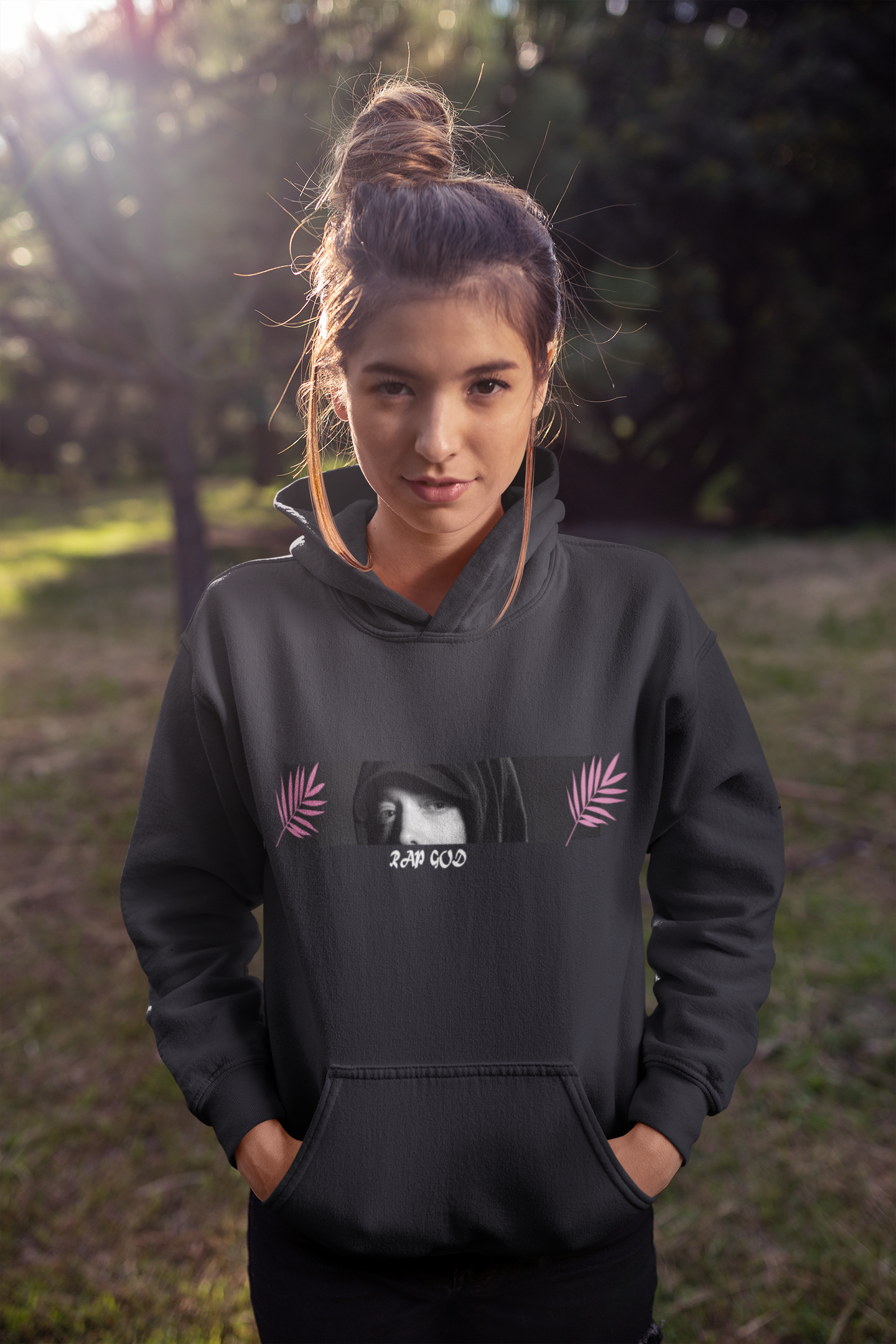 Rap God Hoodies for Women-FunkyTeesClub