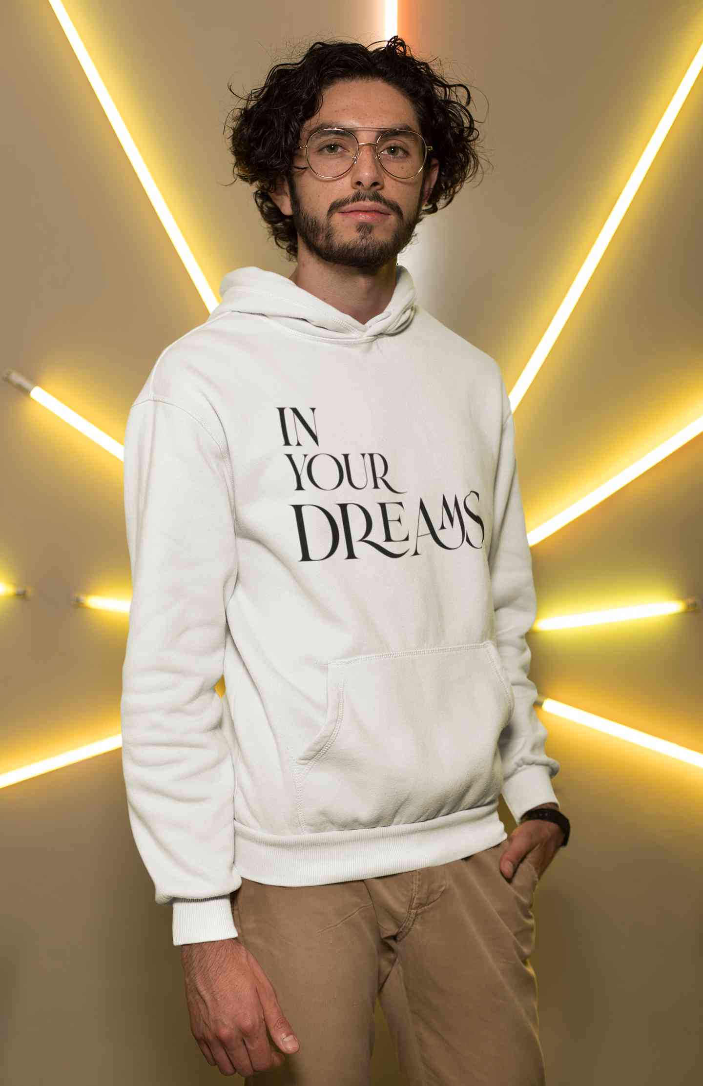 In Your Dreams Typography Men Hoodies-FunkyTeesClub