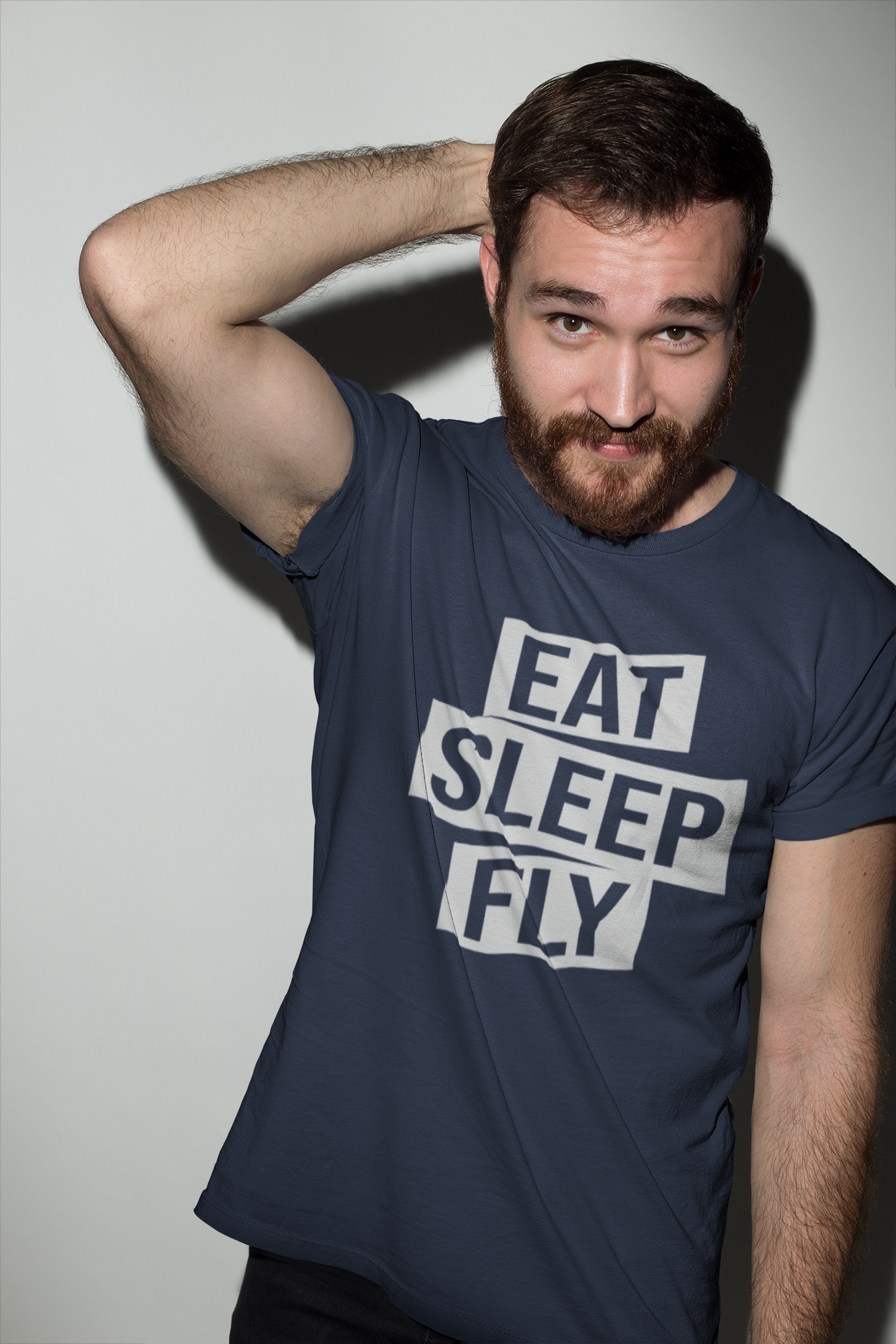 Eat Sleep Fly Pilot Mens Half Sleeves T-shirt- FunkyTeesClub