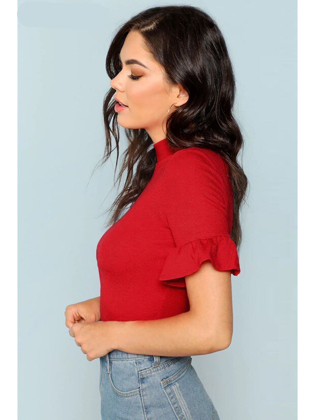 Regular Fit Fancy Sleeve T-Shirt Top for Girls and Women -FunkyTeesClub - Funky Tees Club