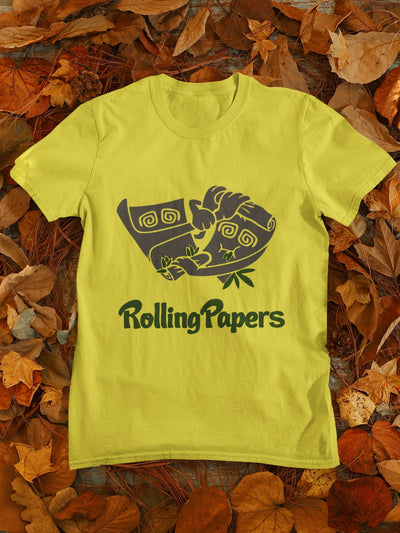 Rolling Paper Pub And Beer Women Half Sleeves T-shirt- FunkyTeesClub - Funky Tees Club