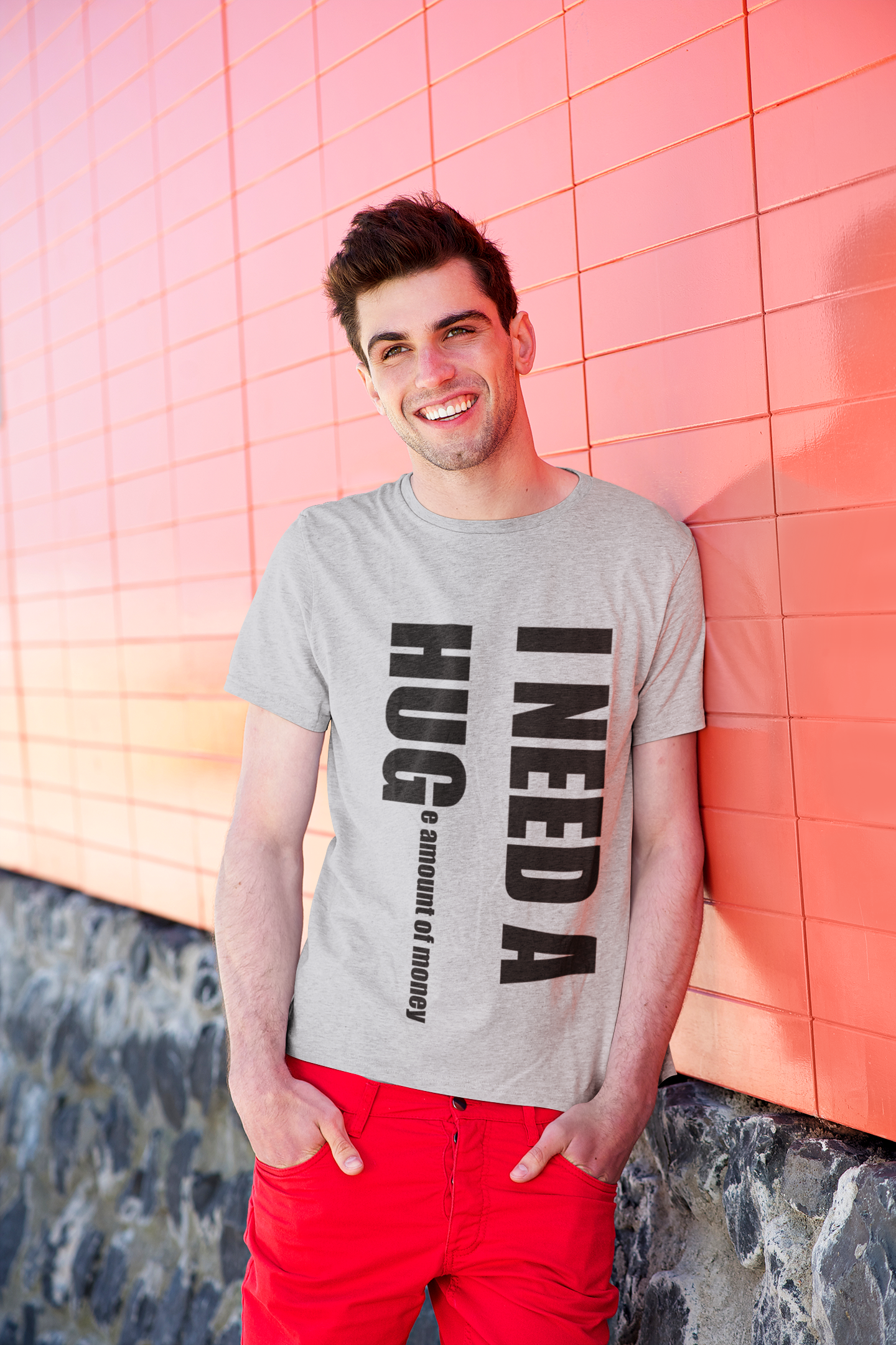I Need Hug Mens Half Sleeves T-shirt- FunkyTeesClub