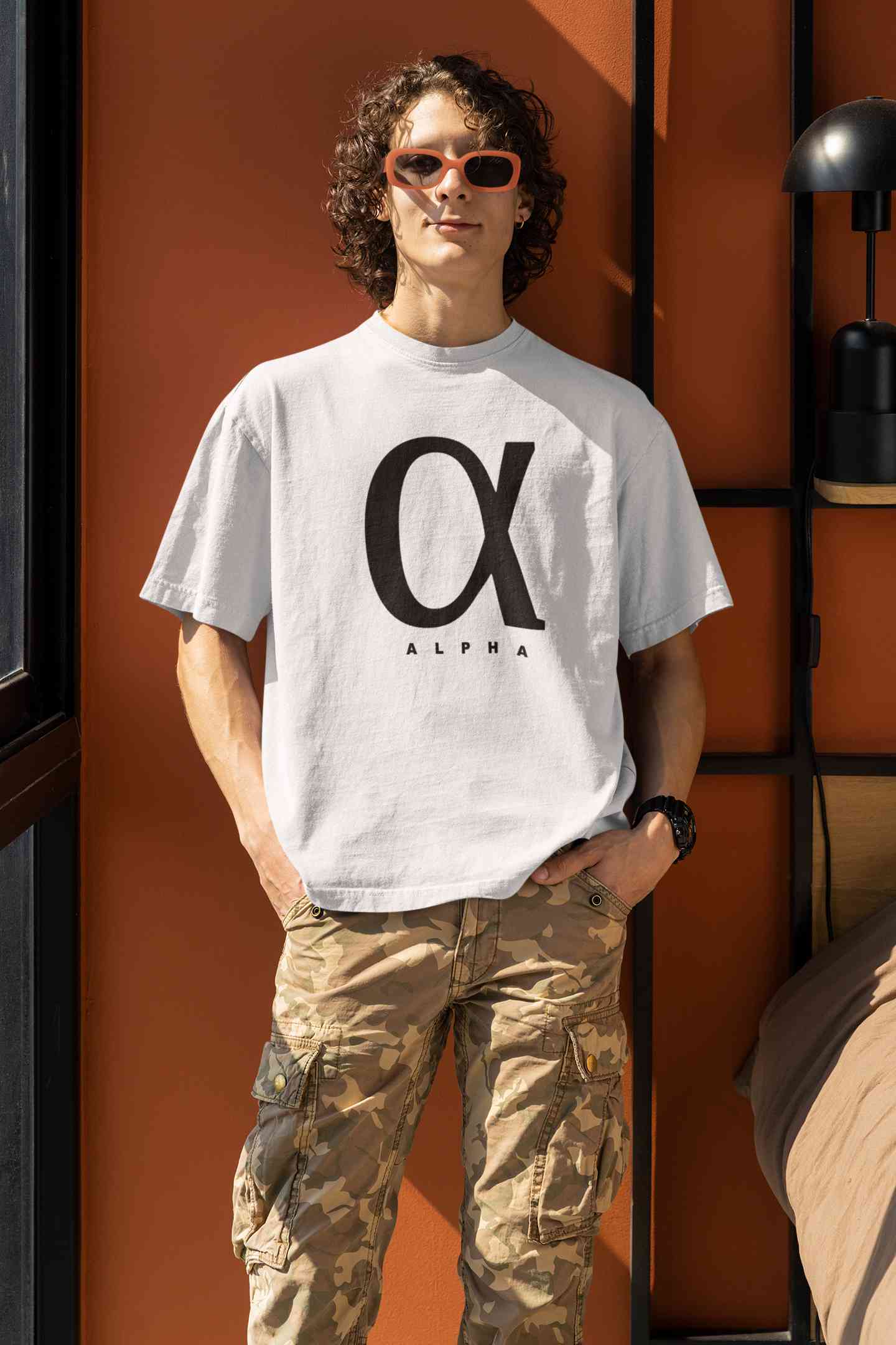 Alpha Mens Half Sleeves T-shirt- FunkyTeesClub
