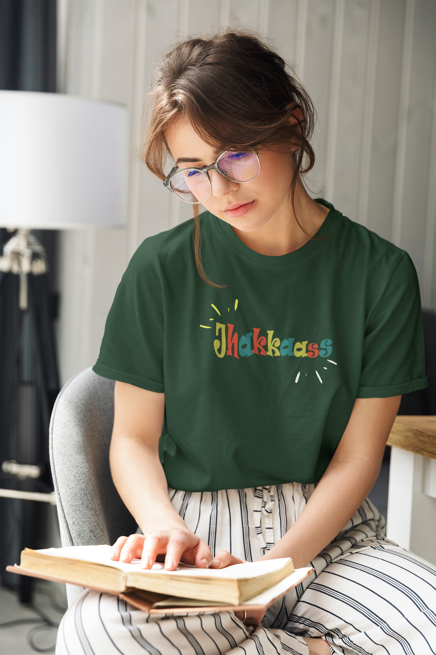 Jhakassas Women Half Sleeves T-shirt- FunkyTeesClub