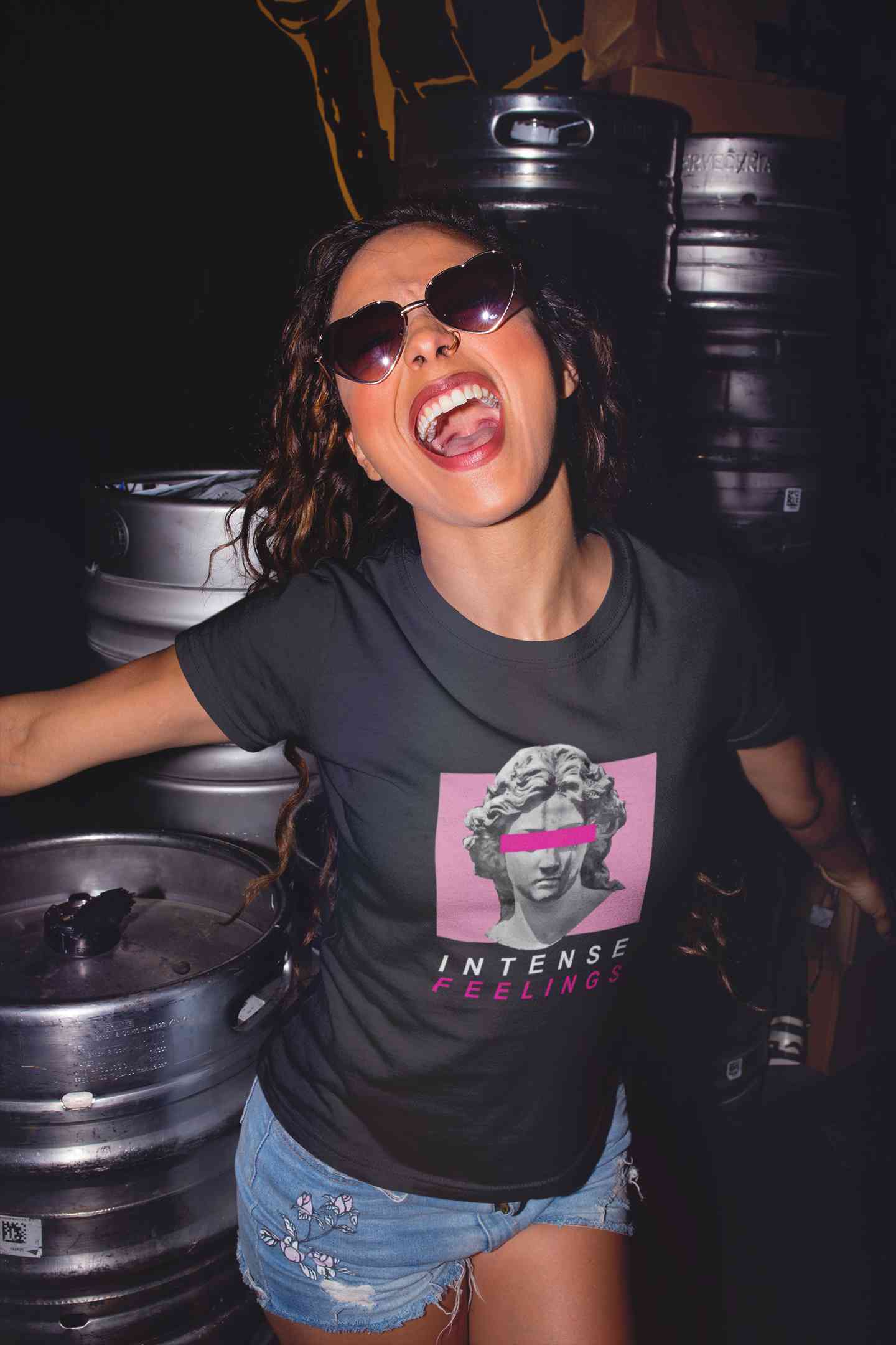 Intense Feelings Women Half Sleeves T-shirt- FunkyTeesClub
