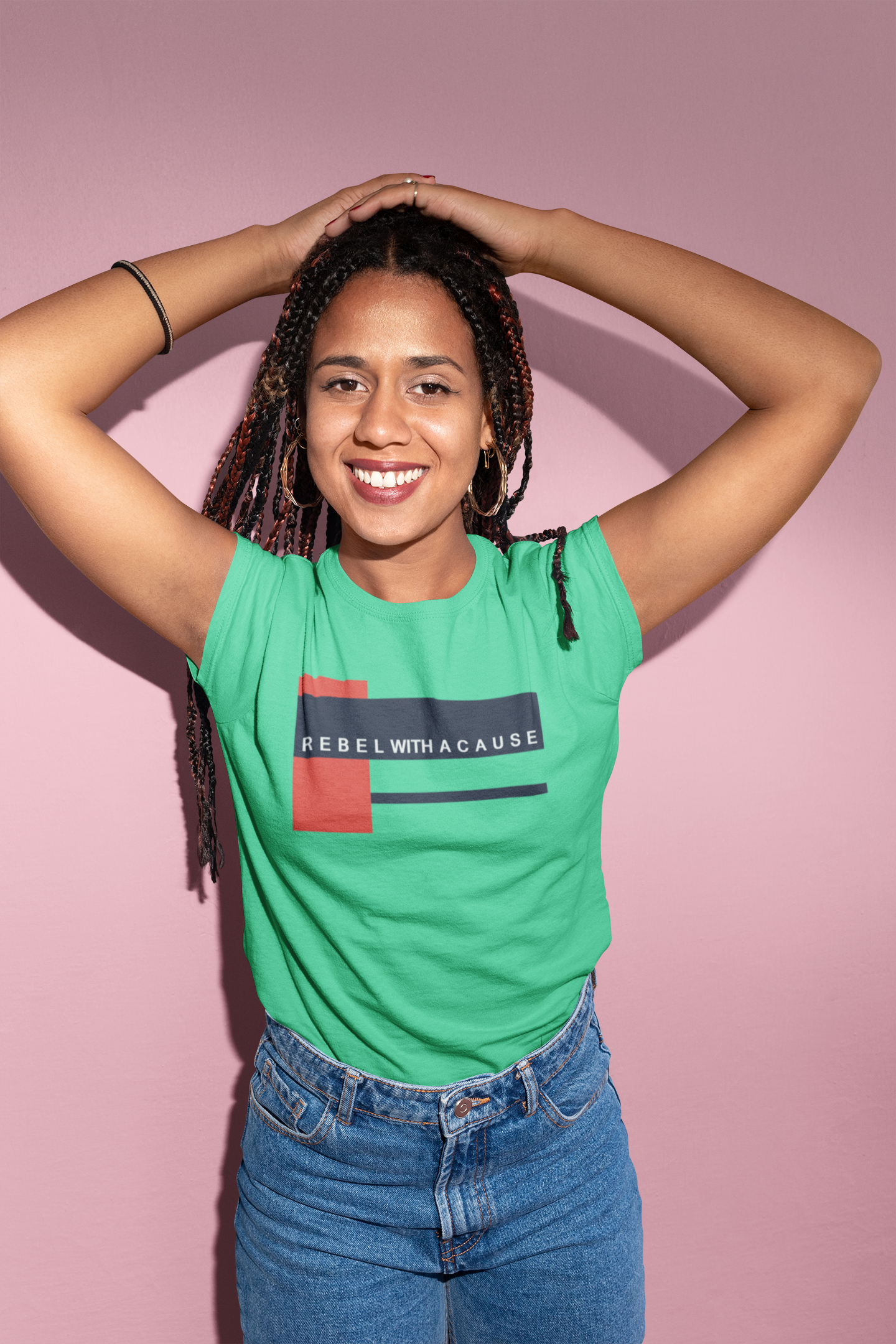 Rebel With A Cause Quotes Women Half Sleeves T-shirt- FunkyTeesClub