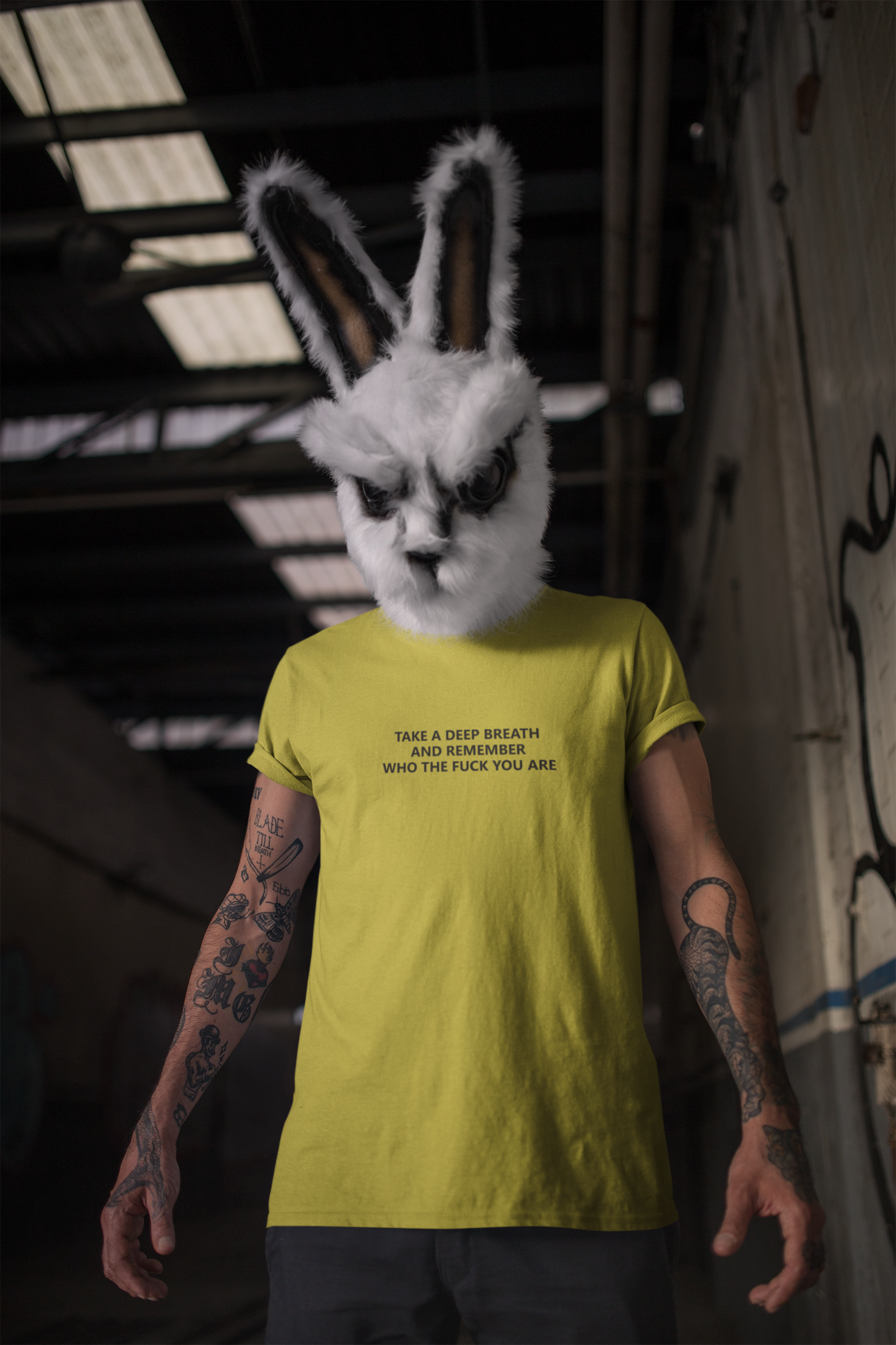 Take A Deep Breath And Remember Who The Fuck You Are Mens Half Sleeves T-shirt- FunkyTeesClub