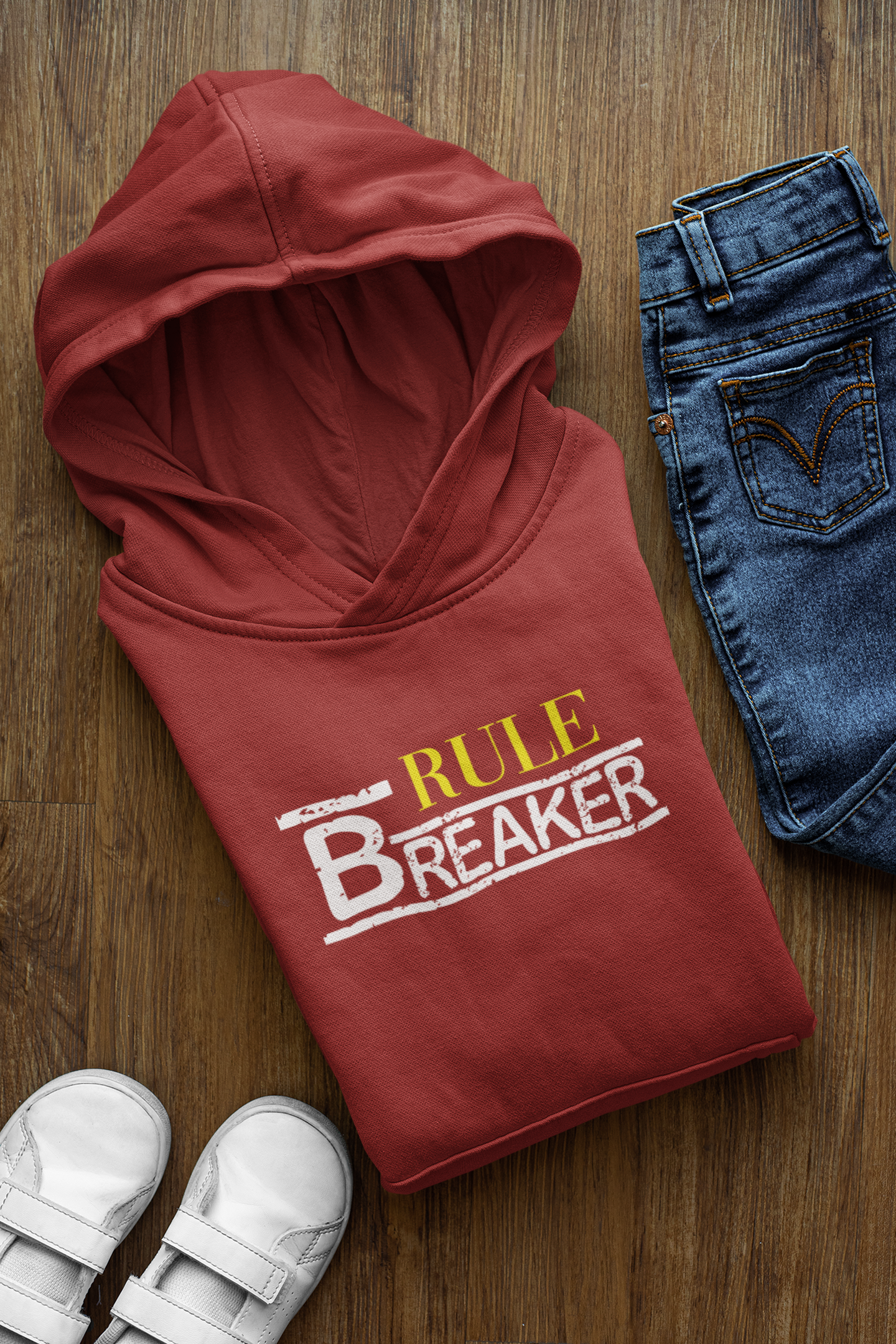 Rule Maker Father and Son Red Matching Hoodies- FunkyTeesClub