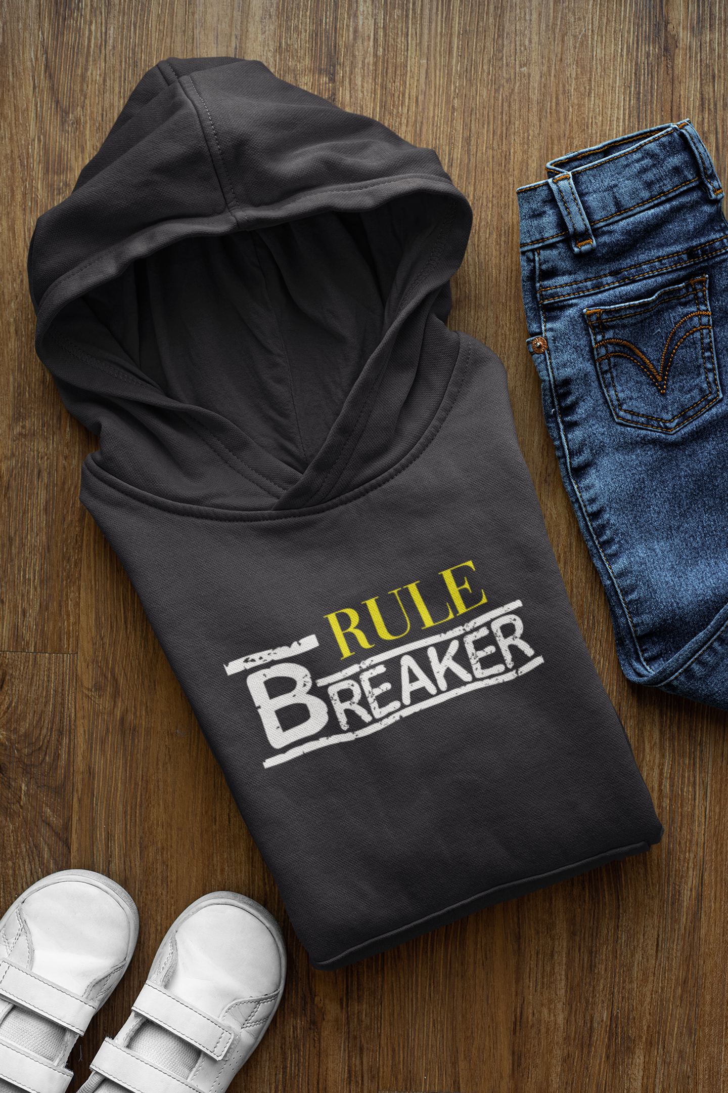 Rule Maker Father and Daughter Black Matching Hoodies- FunkyTeesClub