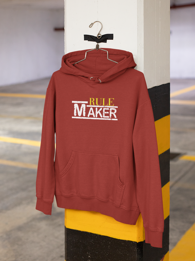 Rule Maker Father and Daughter Red Matching Hoodies- FunkyTeesClub