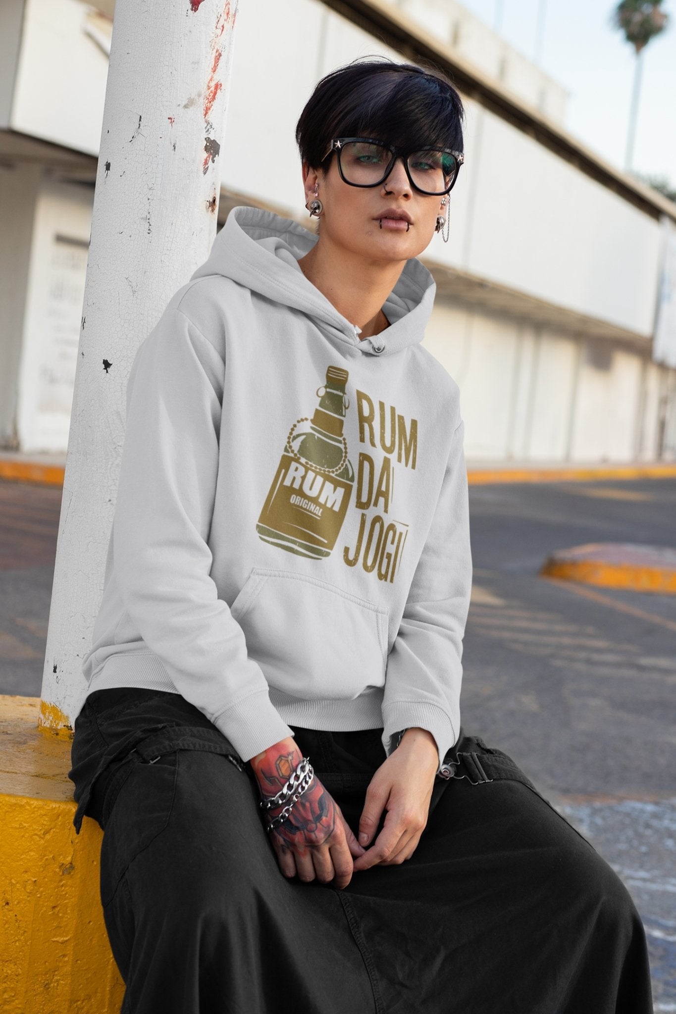 Rum Da Jogi Pub And Beer Hoodies for Women-FunkyTeesClub - Funky Tees Club