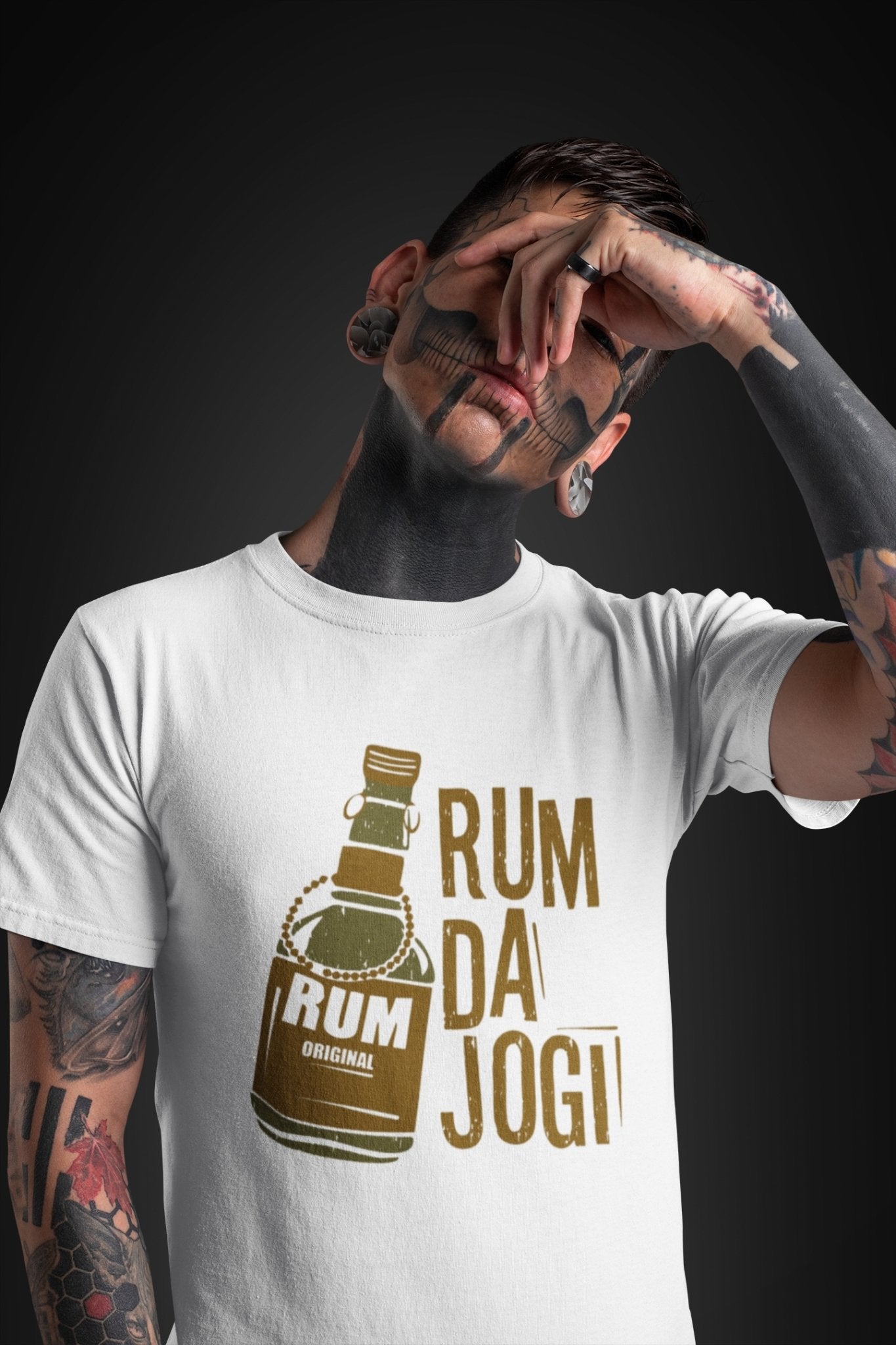 Rum Da Jogi Pub And Beer Mens Half Sleeves T-shirt- FunkyTeesClub - Funky Tees Club