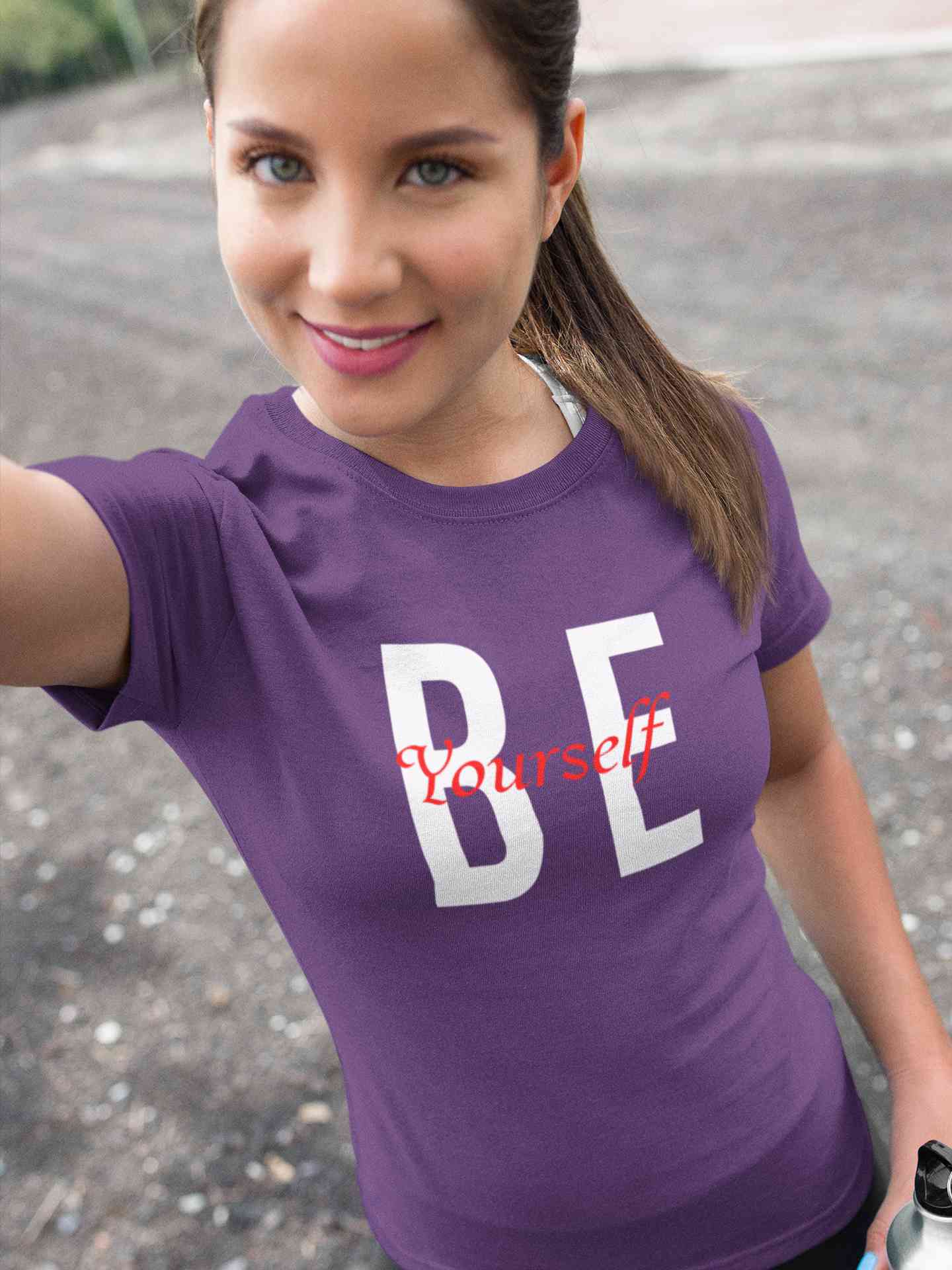 Be Yourself Women Half Sleeves T-shirt- FunkyTeesClub