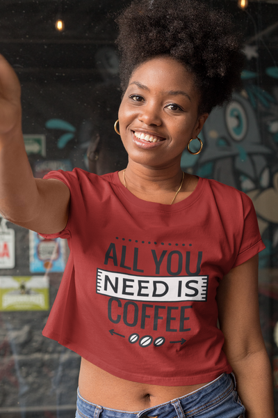 Coffee Women Crop Top- FunkyTeesClub