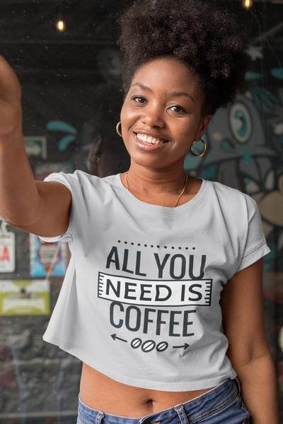 Coffee Women Crop Top- FunkyTeesClub