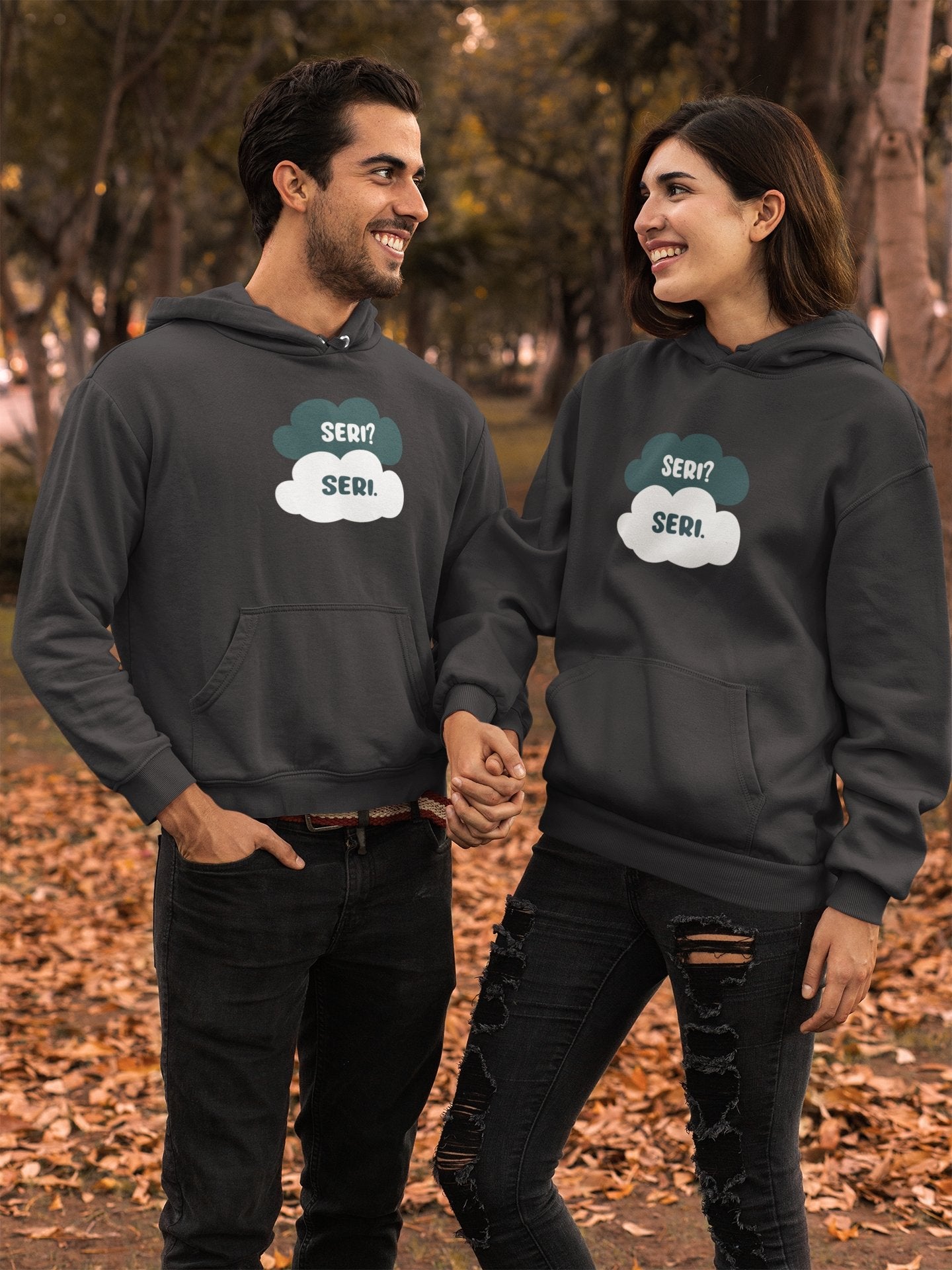 Seri Seri Couple Hoodie-FunkyTeesClub - Funky Tees Club