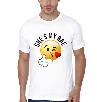 He Bae Couple Half Sleeves T-Shirts -FunkyTees