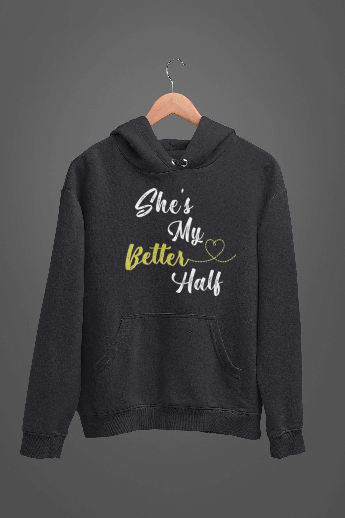 He Is My Better Half Couple Hoodie-FunkyTeesClub