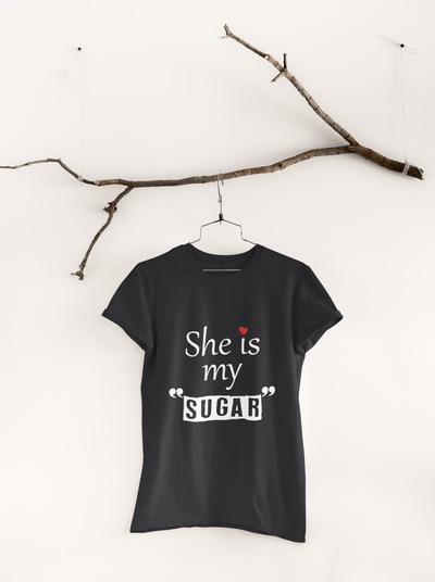 He Is My Spice Couple Half Sleeves T-Shirts -FunkyTeesClub