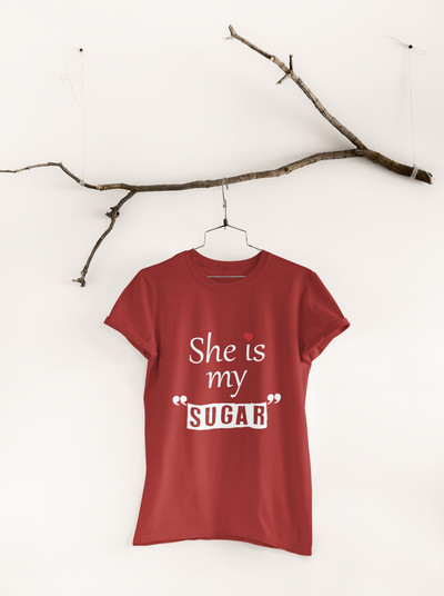 He Is My Spice Couple Half Sleeves T-Shirts -FunkyTeesClub