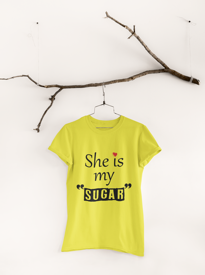 He Is My Spice Couple Half Sleeves T-Shirts -FunkyTeesClub