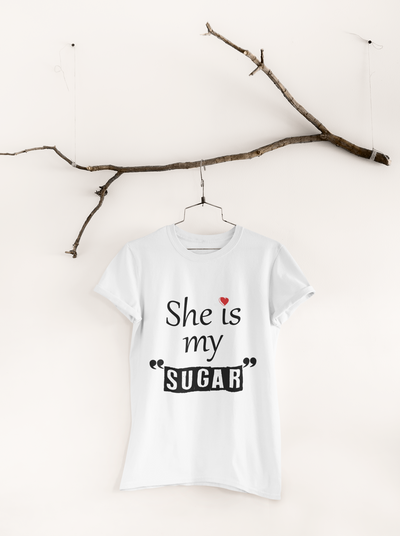 He Is My Spice Couple Half Sleeves T-Shirts -FunkyTeesClub