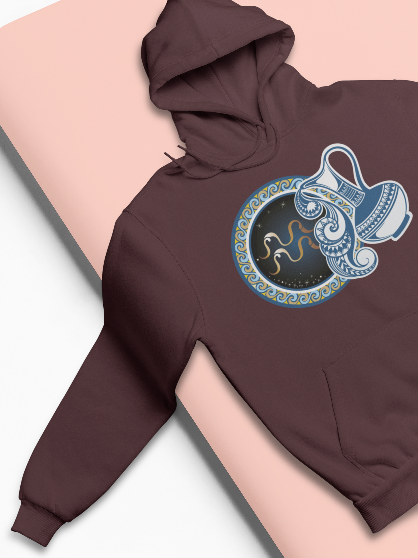 Aquarius Zodiac Sign Men Hoodies-FunkyTeesClub