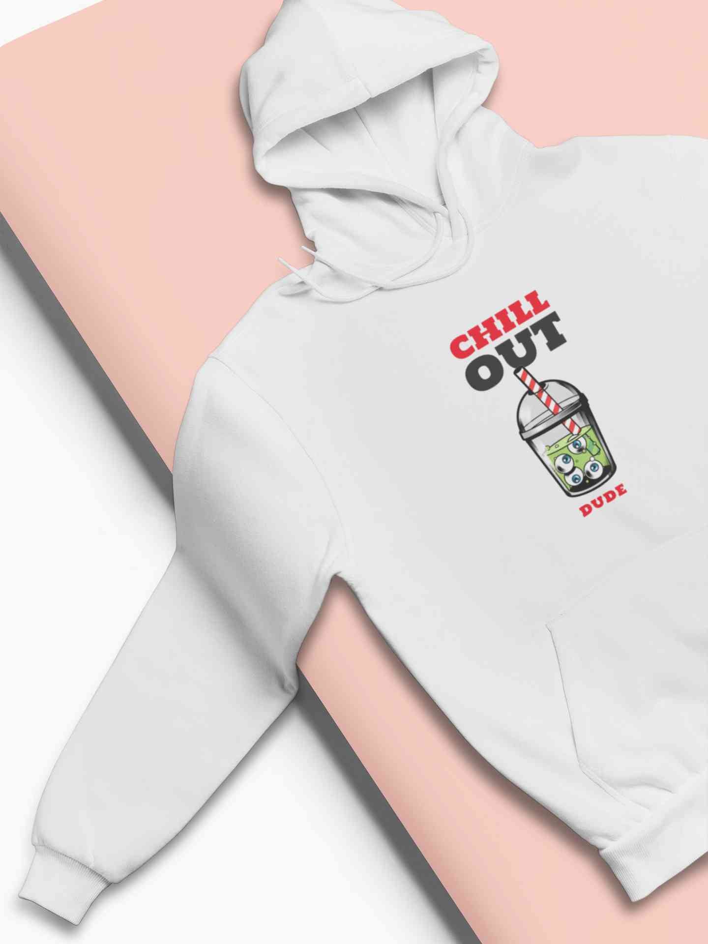 Chill Out Dude Hoodies for Women-FunkyTeesClub