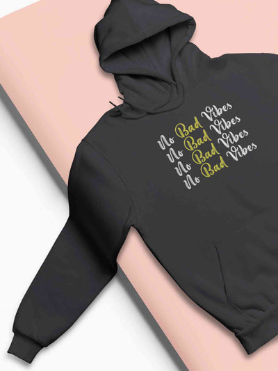 No Bad Vibes Hoodies for Women-FunkyTeesClub