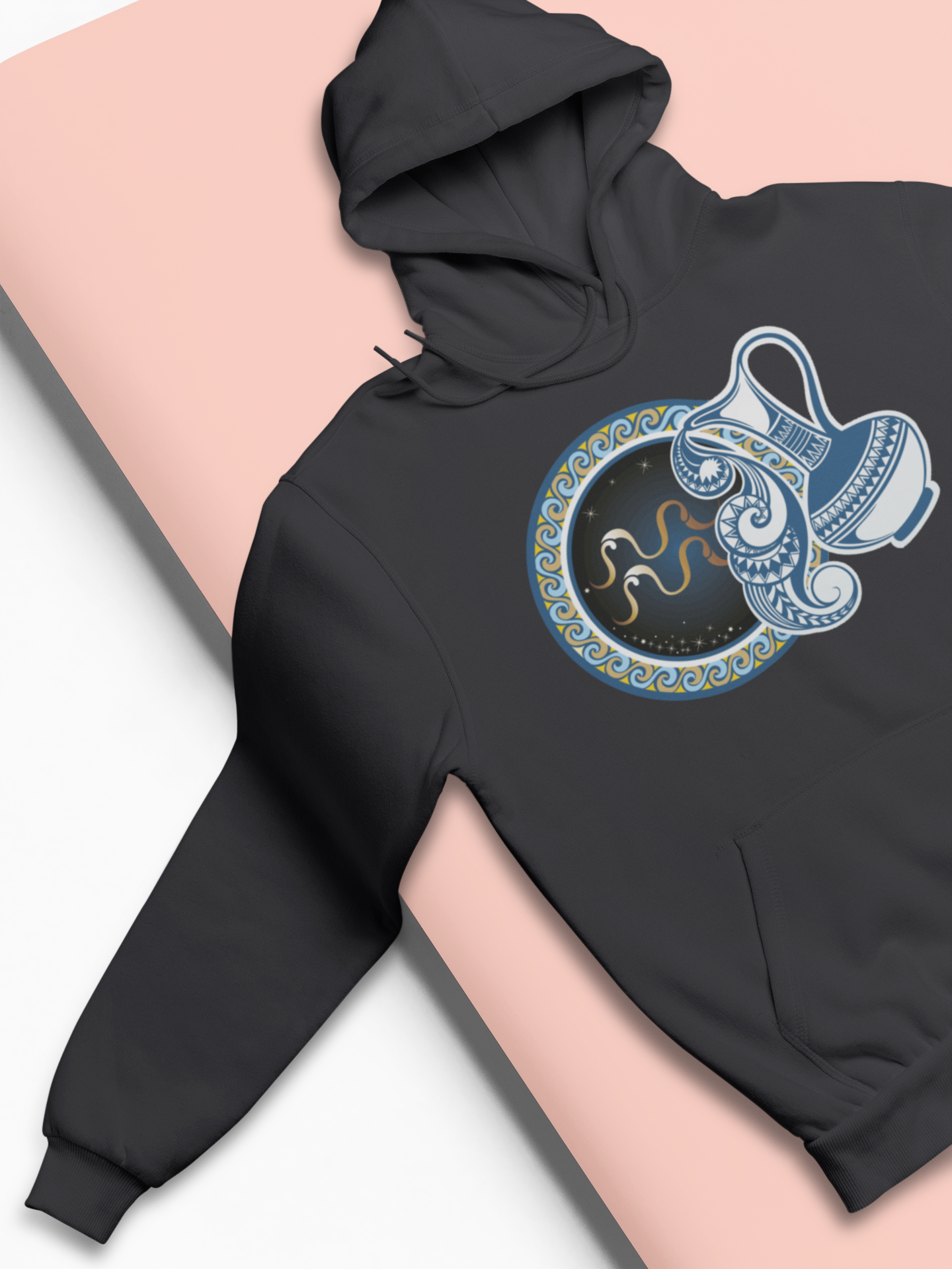 Aquarius Zodiac Sign Men Hoodies-FunkyTeesClub