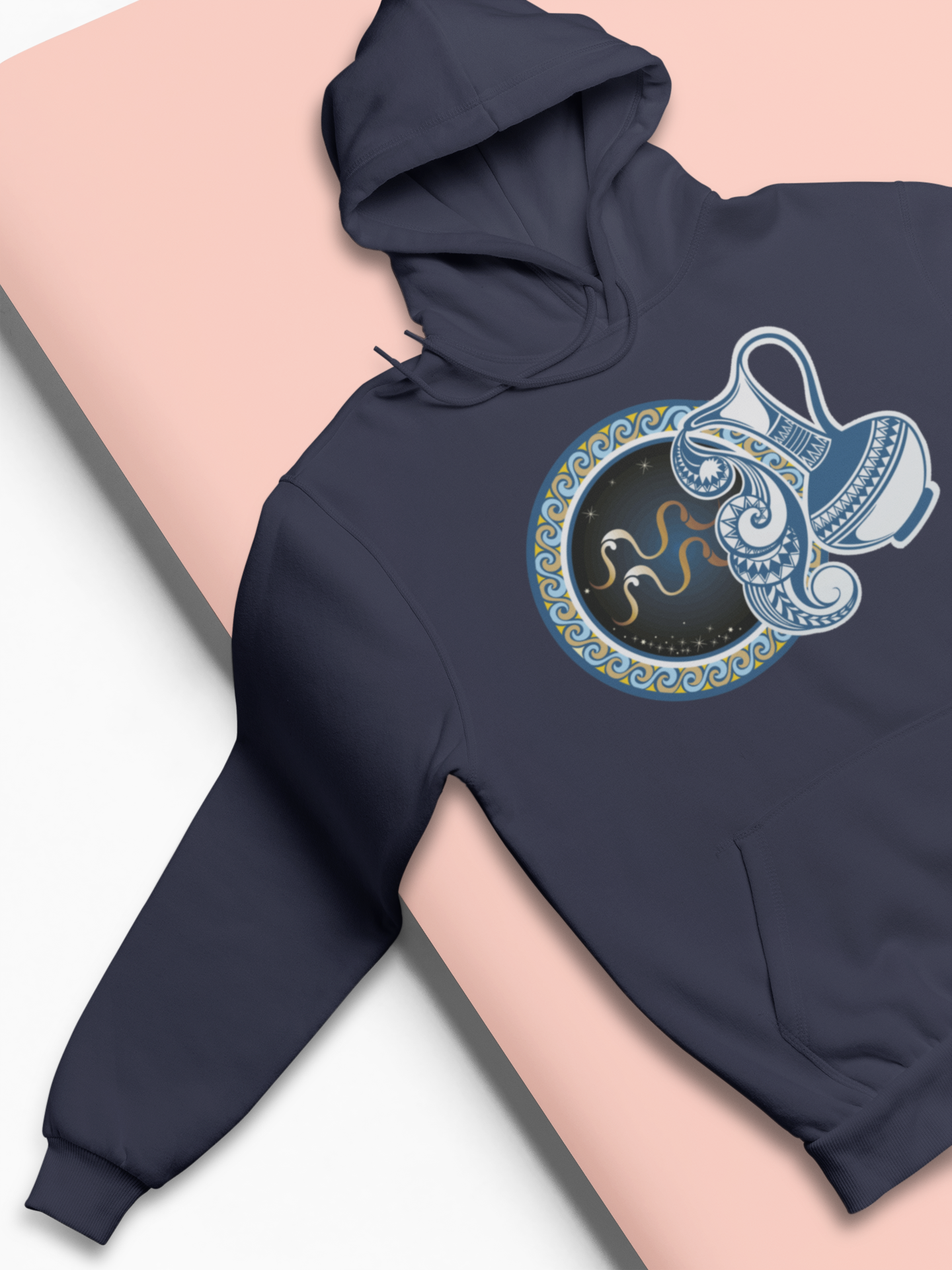 Aquarius Zodiac Sign Men Hoodies-FunkyTeesClub