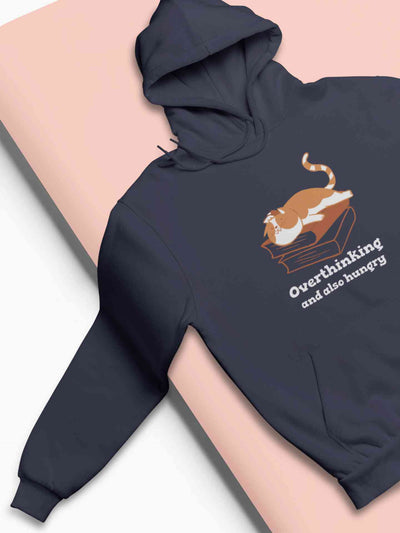 Overthinking And Also Hungry Hoodies for Women-FunkyTeesClub
