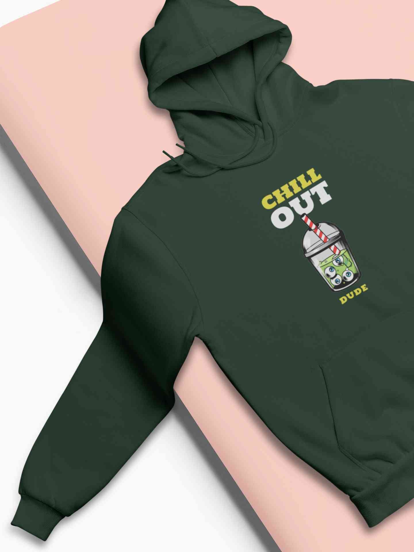 Chill Out Dude Hoodies for Women-FunkyTeesClub