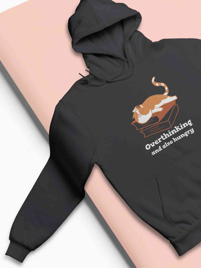 Overthinking And Also Hungry Men Hoodies-FunkyTeesClub