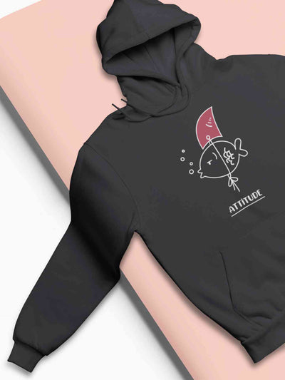 Shark Attitude Hoodies for Women-FunkyTeesClub