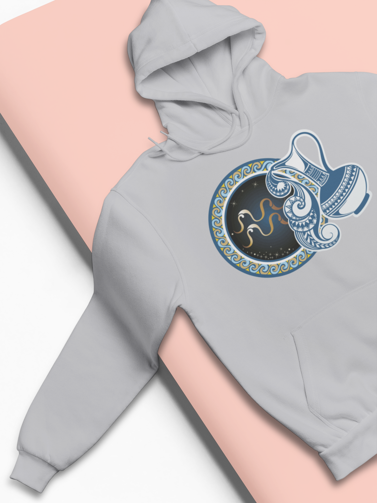 Aquarius Zodiac Sign Men Hoodies-FunkyTeesClub