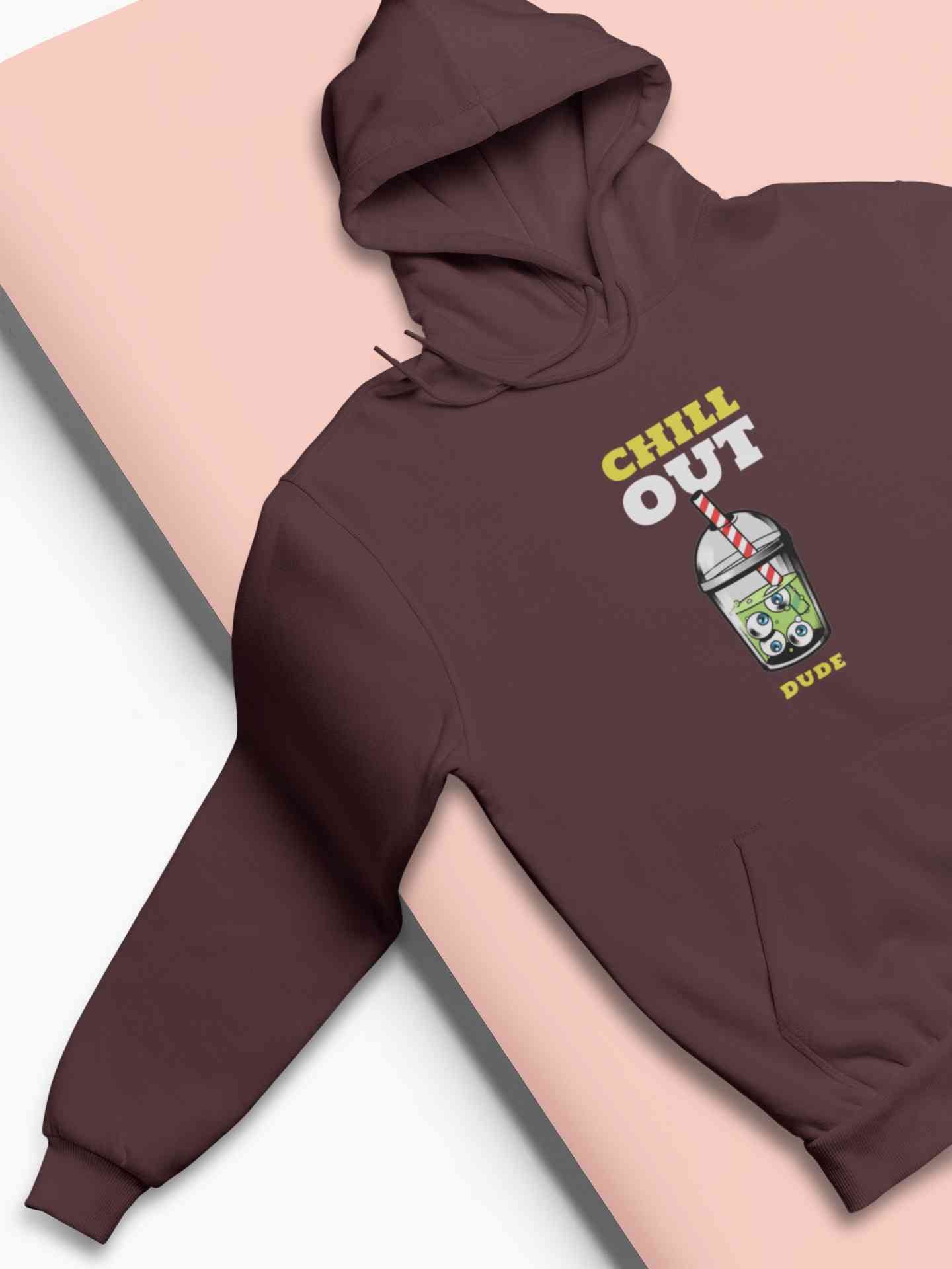 Chill Out Dude Hoodies for Women-FunkyTeesClub