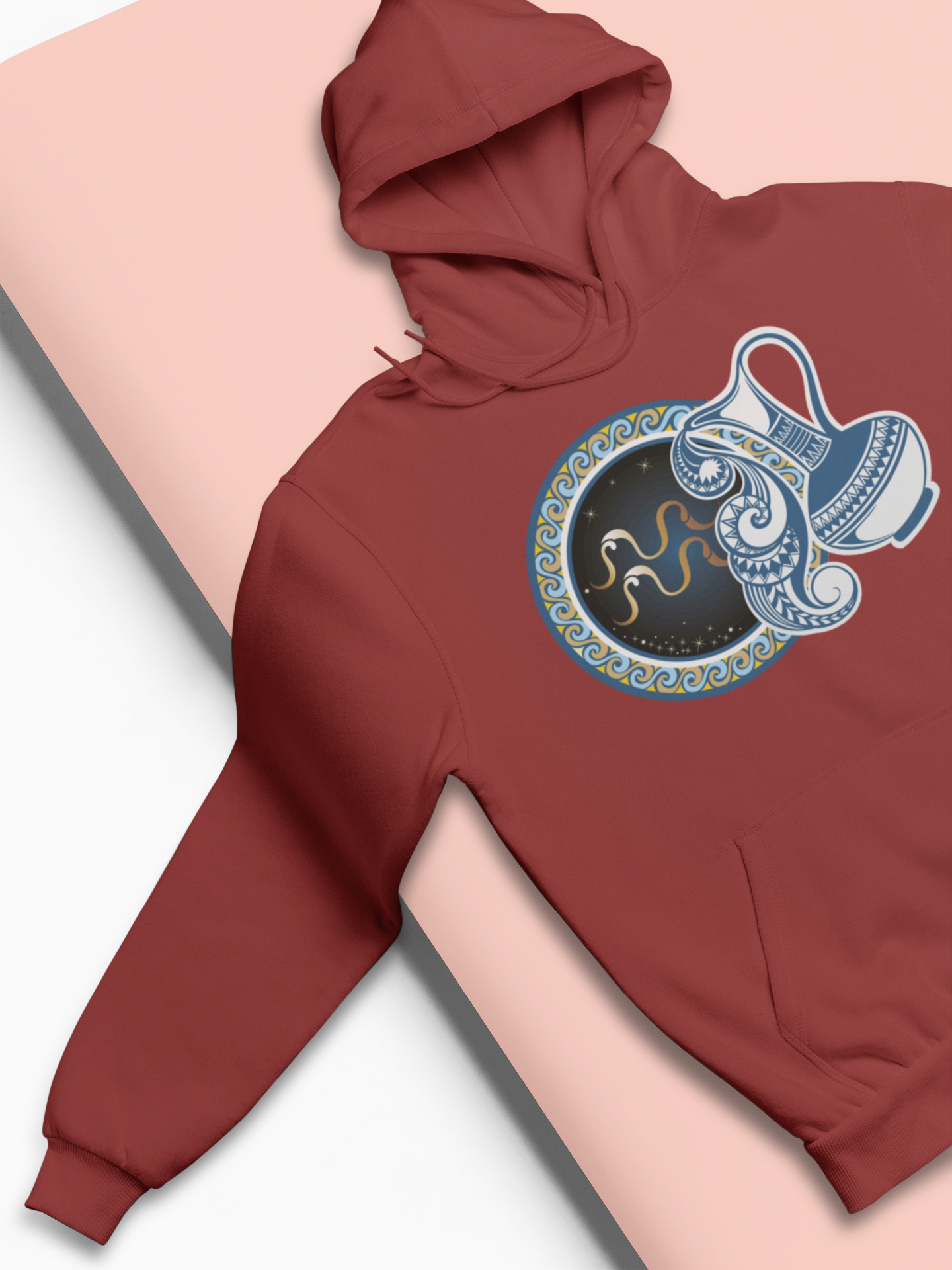 Aquarius Zodiac Sign Men Hoodies-FunkyTeesClub