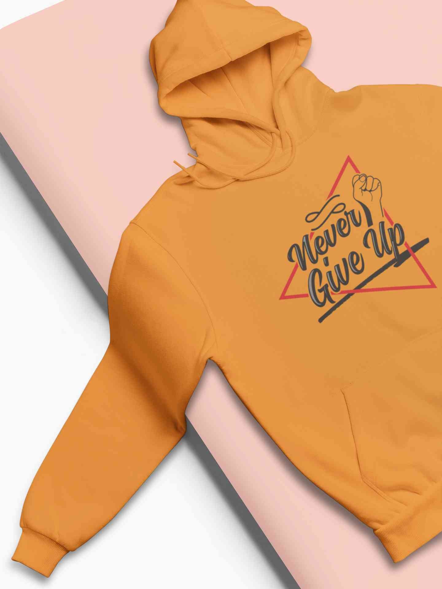 Never Give Up Hoodies for Women-FunkyTeesClub